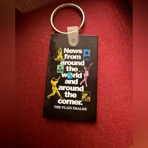 Plain Dealer Black Keychain with Colorful Graphics